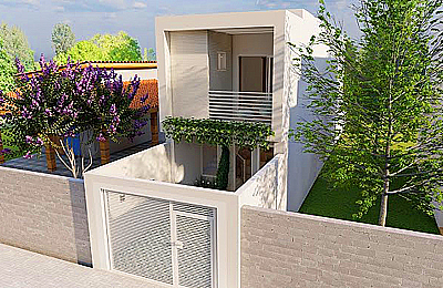 Residencia pequena em lote urbano