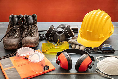 Equipamentos de Proteção Individual para obra de concretução civil