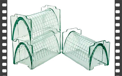 Parede com tijolo de vidro com ventilação