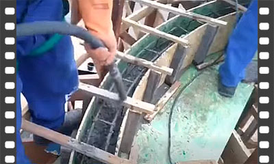 Forma curva para concreto armado