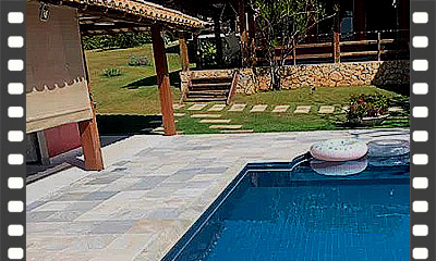 Piso com pedra mineira em placas regulares