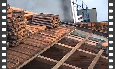  Remoção de cobertura com telha cerâmica